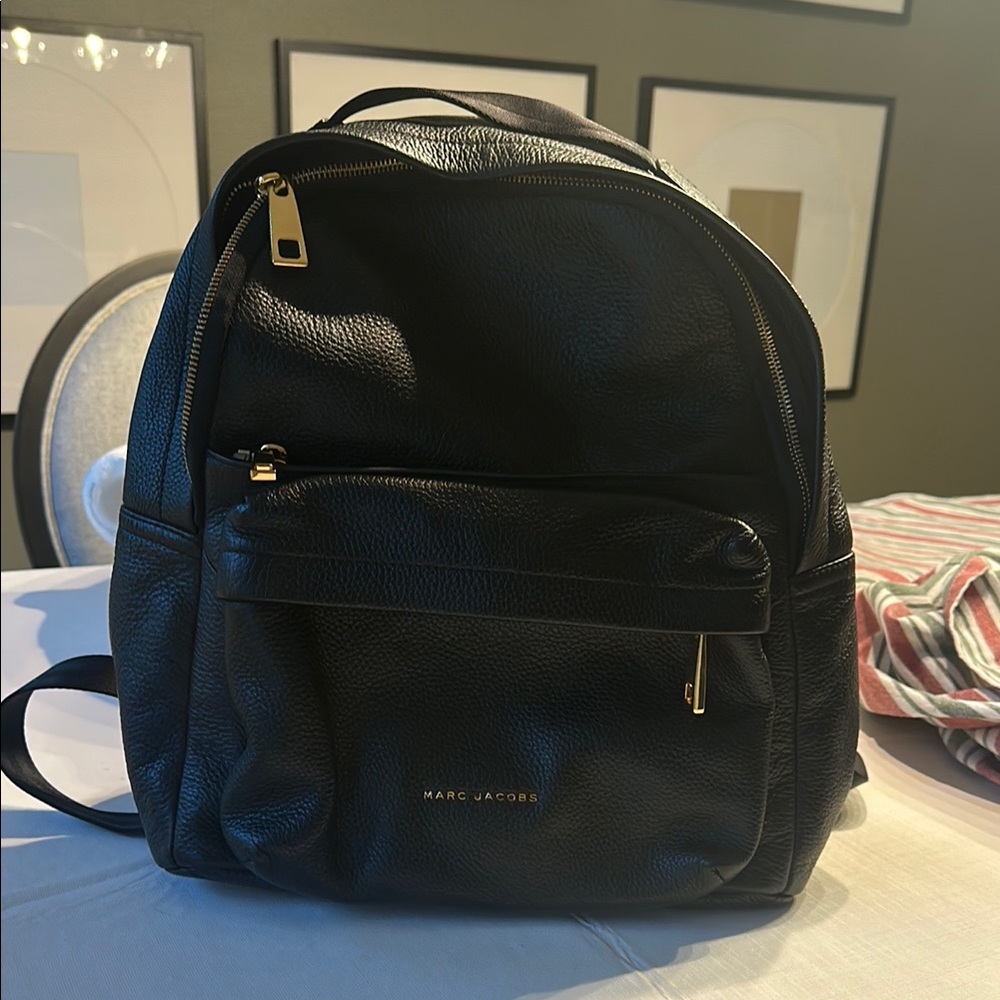 Marc Jacobs Black Leather Backpack